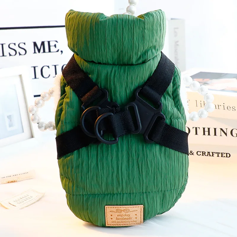 Solid Color Cotton-padded Jacket Dog Clothes Traction Buckle Small Dogs Clothing Cat Fashion Outfits Winter Kawaii Pet Items
Solid Color Cotton-padded Jacket Dog Clothes Traction Buckle Small Dogs Clothing Cat Fashion Outfits Winter Kawaii Pet Items