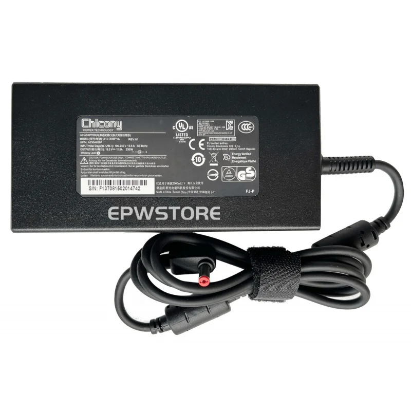 Chicony 19.5V 11.8A 230W AC Adapter Charger For Acer Nitro 5 AN515-58-77Z2 230W
Chicony 19.5V 11.8A 230W AC Adapter Charger For Acer Nitro 5 AN515-58-77Z2 230W