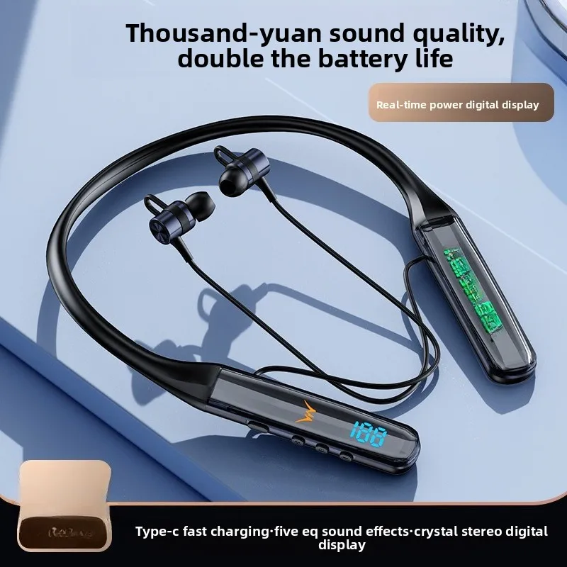 Neck hanging wireless bluetooth headset crystal digital display super long standby neck hanging headset sports headset
Neck hanging wireless bluetooth headset crystal digital display super long standby neck hanging headset sports headset