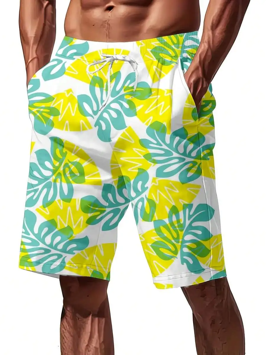 Mens Tropical Leaf Print Swim Trunks Casual Beach Shorts For Outdoor Vacation
Mens Tropical Leaf Print Swim Trunks Casual Beach Shorts For Outdoor Vacation
