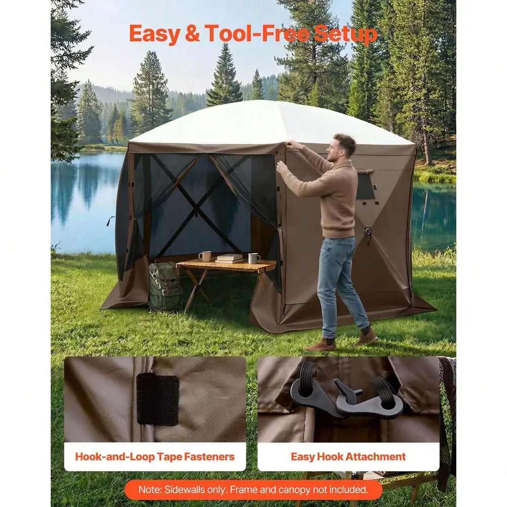 Sidewalls, 5.67 X 4.85 Ft, Canopy Tent Walls With Waterproof And Sunlight Protection Layer, OneSided Window Design, Fit For Out
Sidewalls, 5.67 X 4.85 Ft, Canopy Tent Walls With Waterproof And Sunlight Protection Layer, OneSided Window Design, Fit For Out
