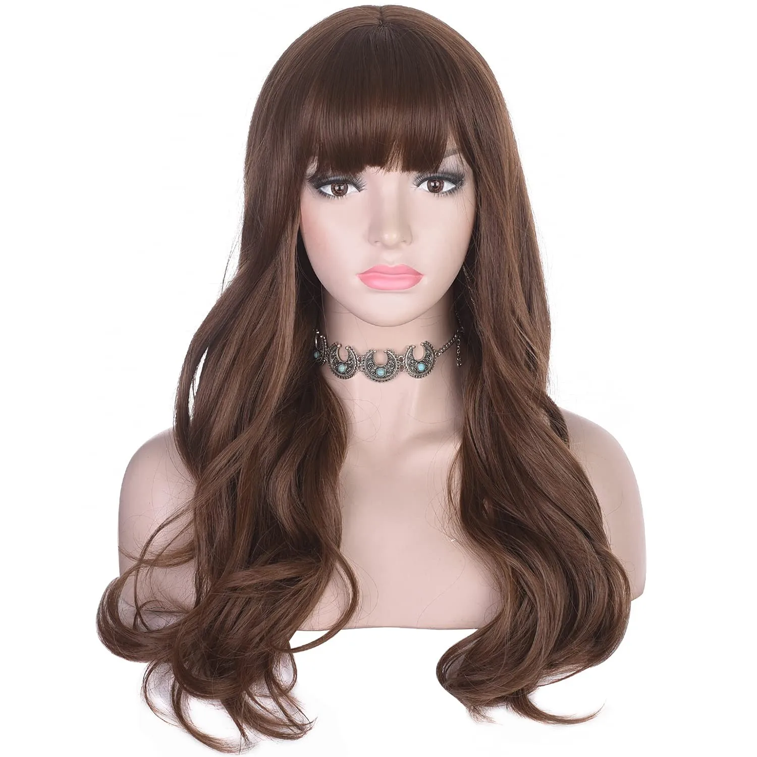Long Wavy Wig with Bangs for Women Heat Resistant Synthetic Hair Natural Look...
Long Wavy Wig with Bangs for Women Heat Resistant Synthetic Hair Natural Look...