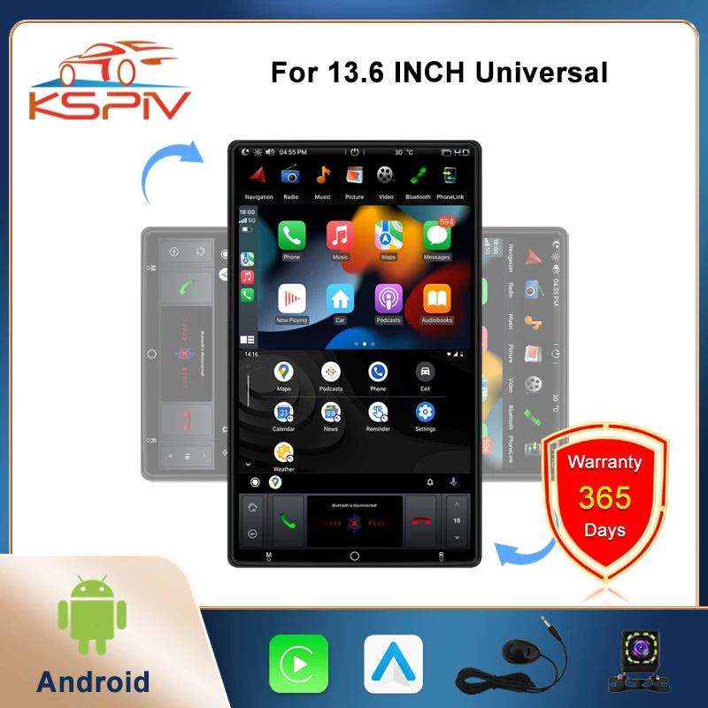 Универсальный Автомобильный мультимедийный видеоплеер KSPIV, Android, 13,6 дюйма, с сенсорным экраном, Wi-Fi, GPS-навигацией, стерео
Универсальный Автомобильный мультимедийный видеоплеер KSPIV, Android, 13,6 дюйма, с сенсорным экраном, Wi-Fi, GPS-навигацией, стерео