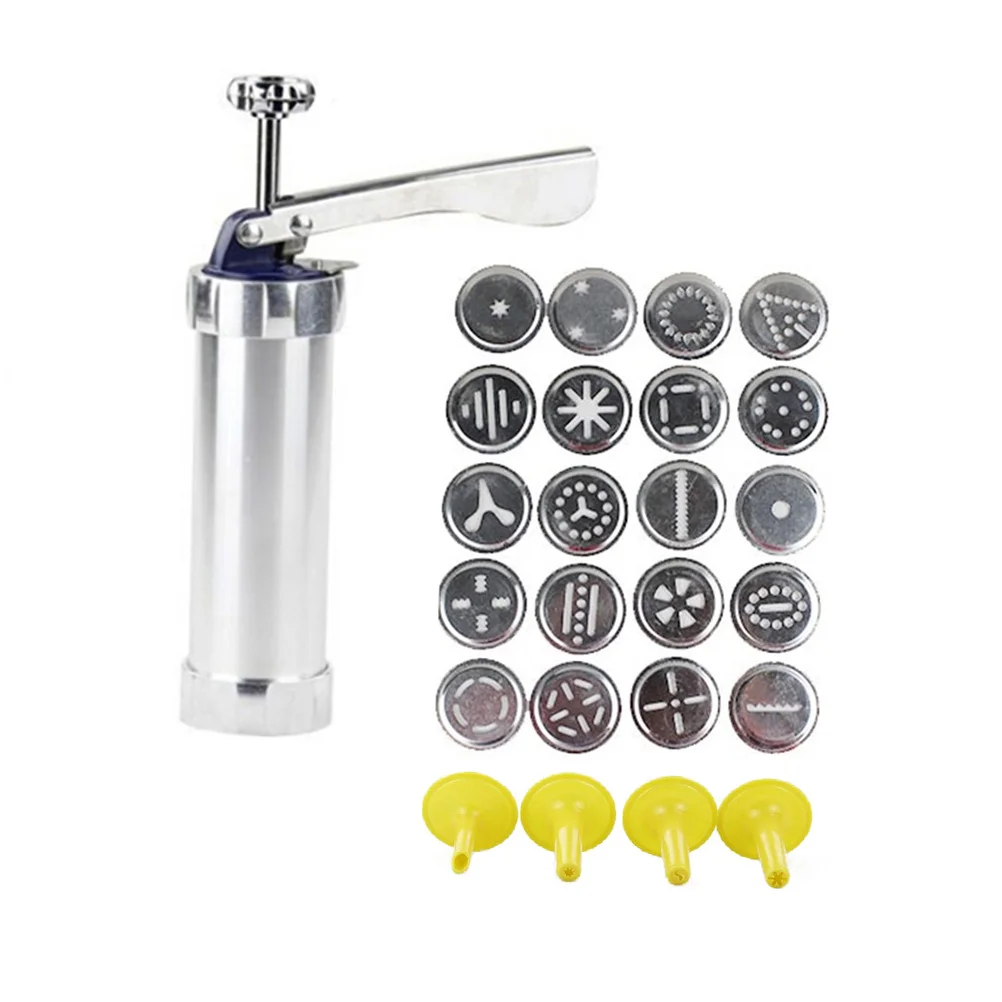 Cookie Decorating Tool Syringe with 20 Nozzles Multifunctional Biscuit Mold Biscuit Tool for Cake Icing Piping Sugarcraft Pastry 
Cookie Decorating Tool Syringe with 20 Nozzles Multifunctional Biscuit Mold Biscuit Tool for Cake Icing Piping Sugarcraft Pastry