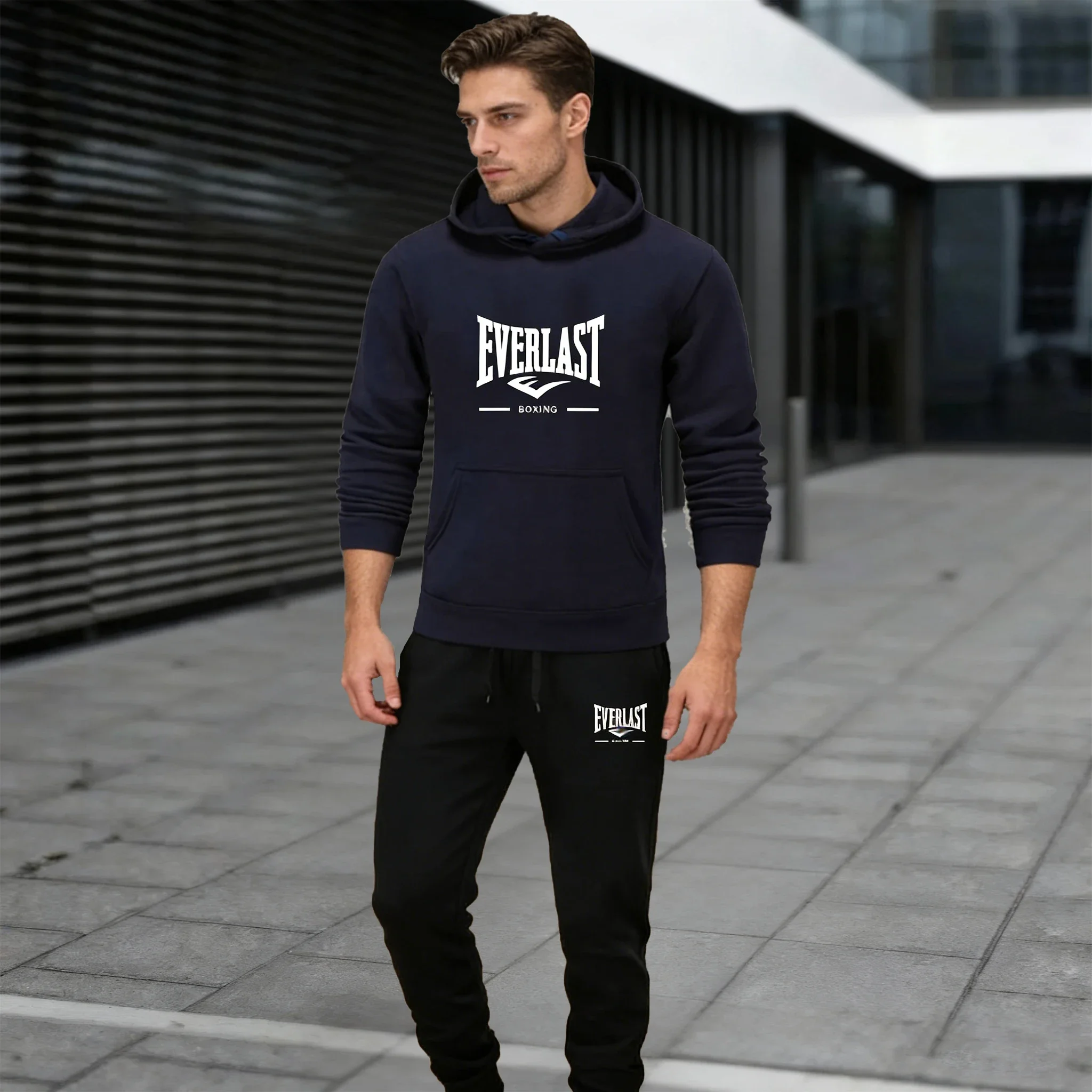Unisex Fashion Fitness Training Jogging Suit, Hooded Sweatshirt, Long Sleeved Sweatshirt Pullover, and Casual Pants 2-piece Set
Unisex Fashion Fitness Training Jogging Suit, Hooded Sweatshirt, Long Sleeved Sweatshirt Pullover, and Casual Pants 2-piece Set