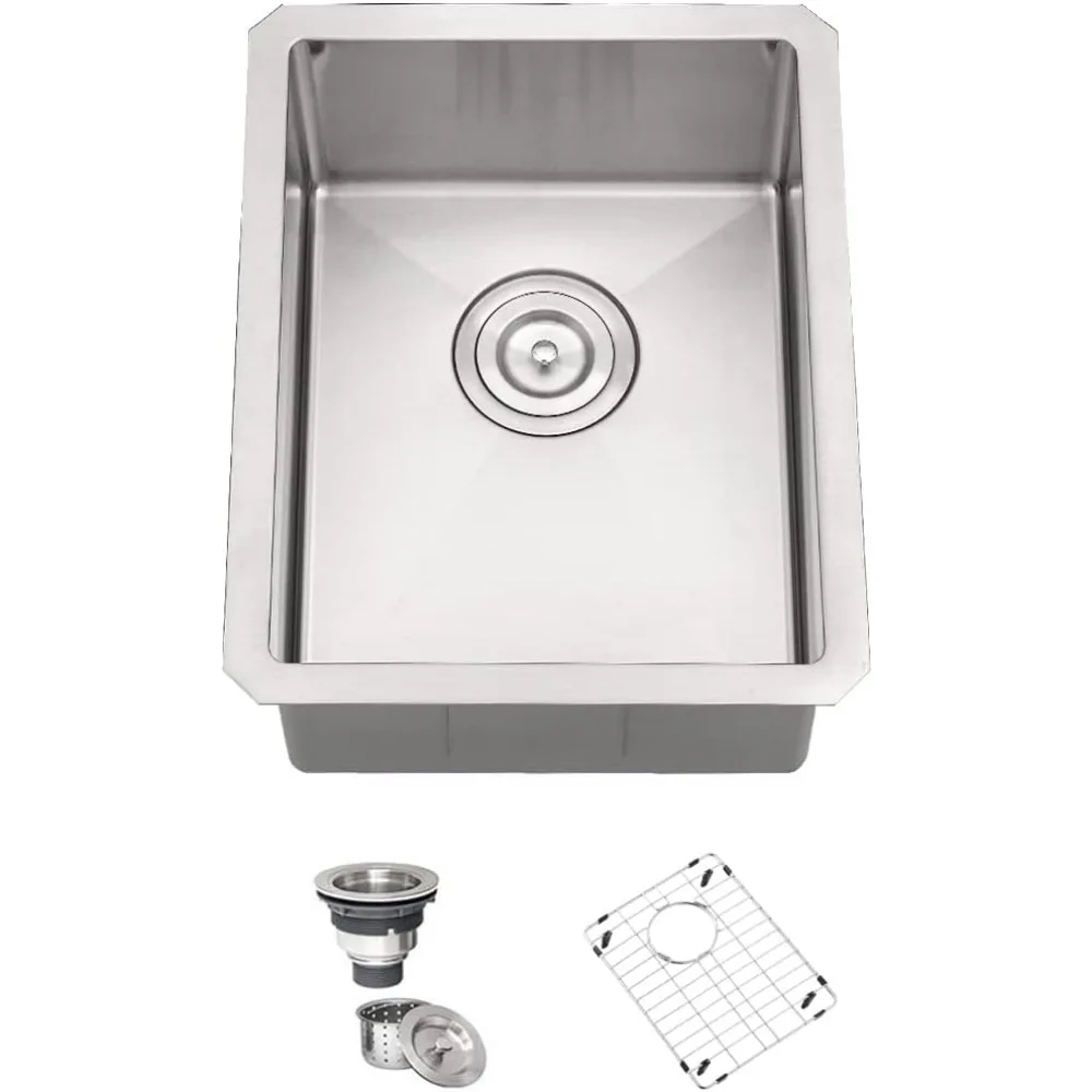 12x16 Undermount Bar Sink 16 Gauge Single Bowl Stainless Steel with Bottom Grid
12x16 Undermount Bar Sink 16 Gauge Single Bowl Stainless Steel with Bottom Grid