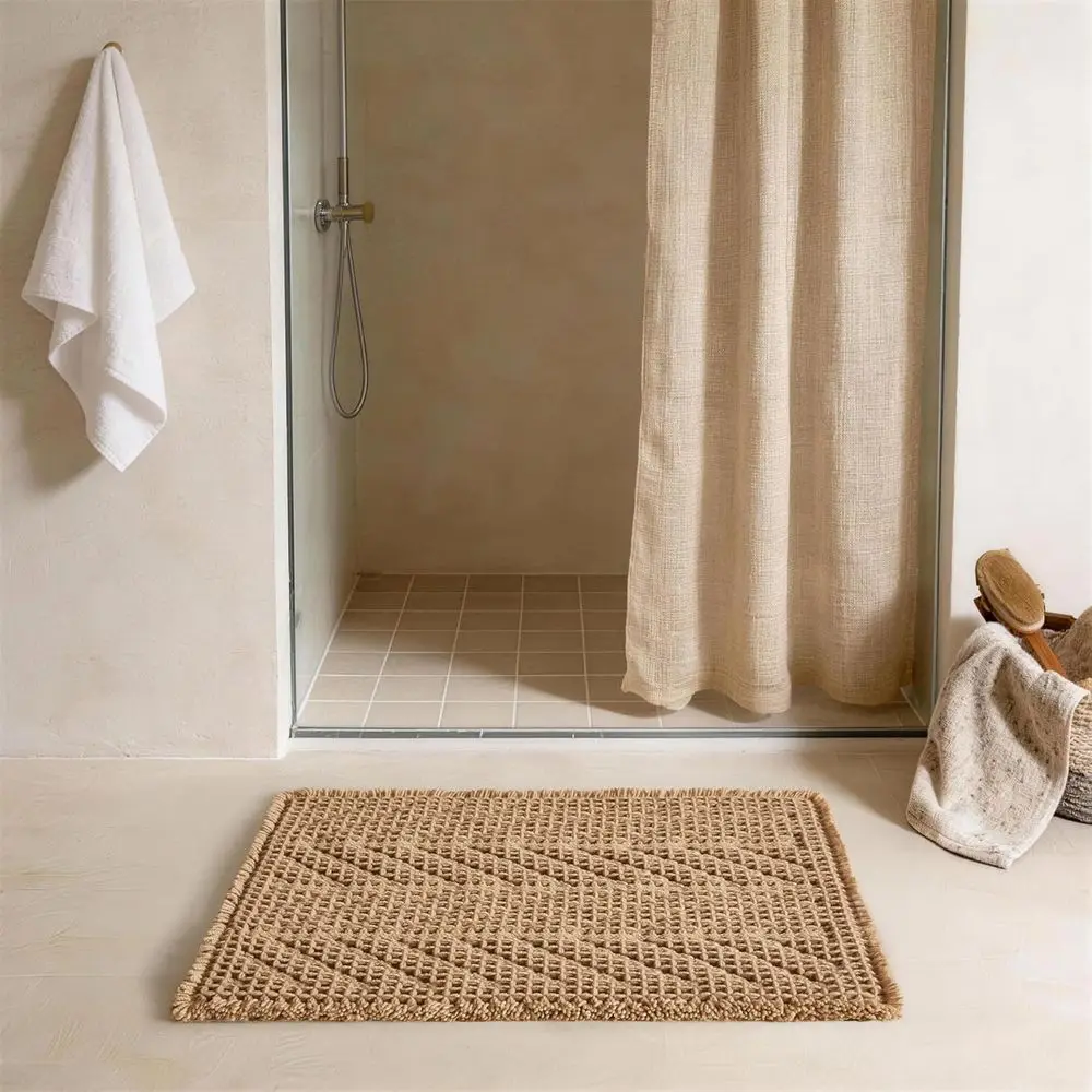 Khaki Herringbone Bath Mat, Non-Slip, Super Absorbent, Quick Dry, 20x30 Bohemian Style Bathroom Floor Decor
Khaki Herringbone Bath Mat, Non-Slip, Super Absorbent, Quick Dry, 20x30 Bohemian Style Bathroom Floor Decor
