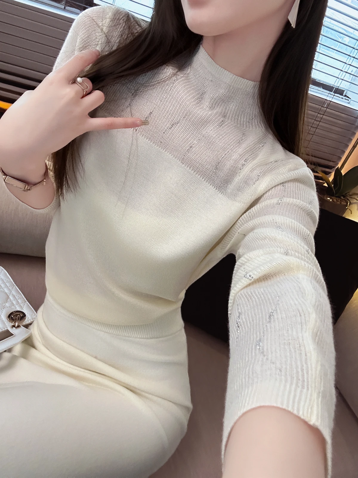 White Knitted f High Collar Base irt Women's Faion Commute Sle Long Termism Autumn Winter Inner Wear Soft Fit Body
White Knitted f High Collar Base irt Women's Faion Commute Sle Long Termism Autumn Winter Inner Wear Soft Fit Body