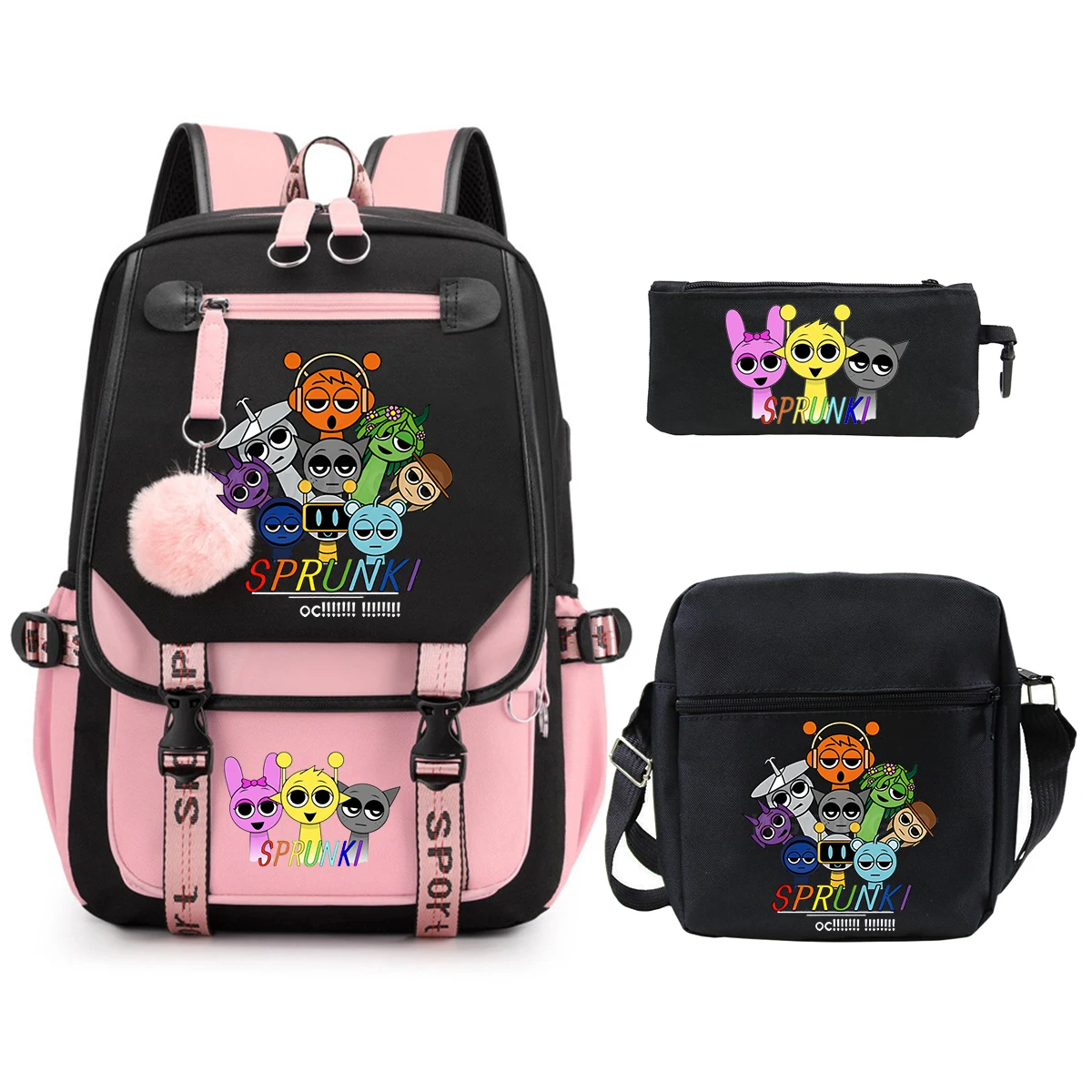 Game Sprunki Backpack 3pcs Set Large Capacity Sprunki School Bags Shoulder Bag Pencil Case Children's Backpack Travel Book Bag
Game Sprunki Backpack 3pcs Set Large Capacity Sprunki School Bags Shoulder Bag Pencil Case Children's Backpack Travel Book Bag