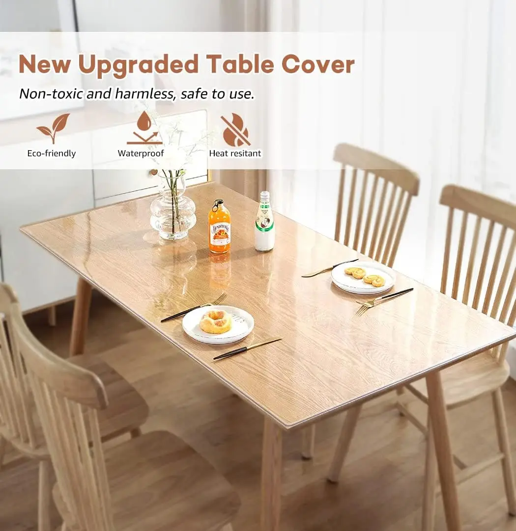 Rostikong 34 X 60 Inch Clear Plastic Table Cloth Protector Transparent Dining Table Cover Pvc Vinyl Tablecloth Desk Pad Mat
Rostikong 34 X 60 Inch Clear Plastic Table Cloth Protector Transparent Dining Table Cover Pvc Vinyl Tablecloth Desk Pad Mat
