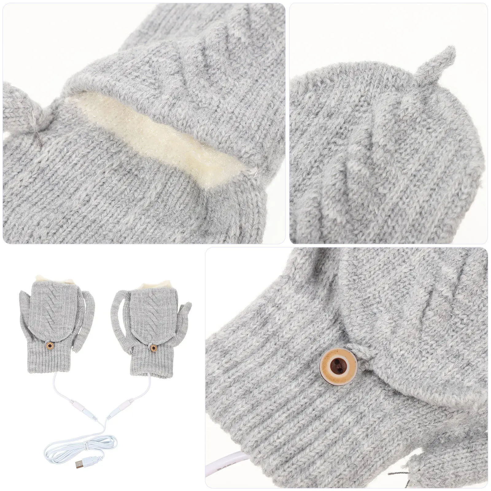 1Set Winter Heated Gloves USB Heating Gloves Foldable Half Finger Thermal Hand Warmers for Skiing Riding Hand Coat
1Set Winter Heated Gloves USB Heating Gloves Foldable Half Finger Thermal Hand Warmers for Skiing Riding Hand Coat