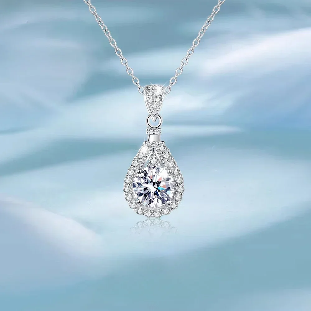 Droplet Shaped Diamond Pendant Platinum PT950 1Ct Real Moissanite Necklace Women Jewelry for Lady Girlfriend
Droplet Shaped Diamond Pendant Platinum PT950 1Ct Real Moissanite Necklace Women Jewelry for Lady Girlfriend