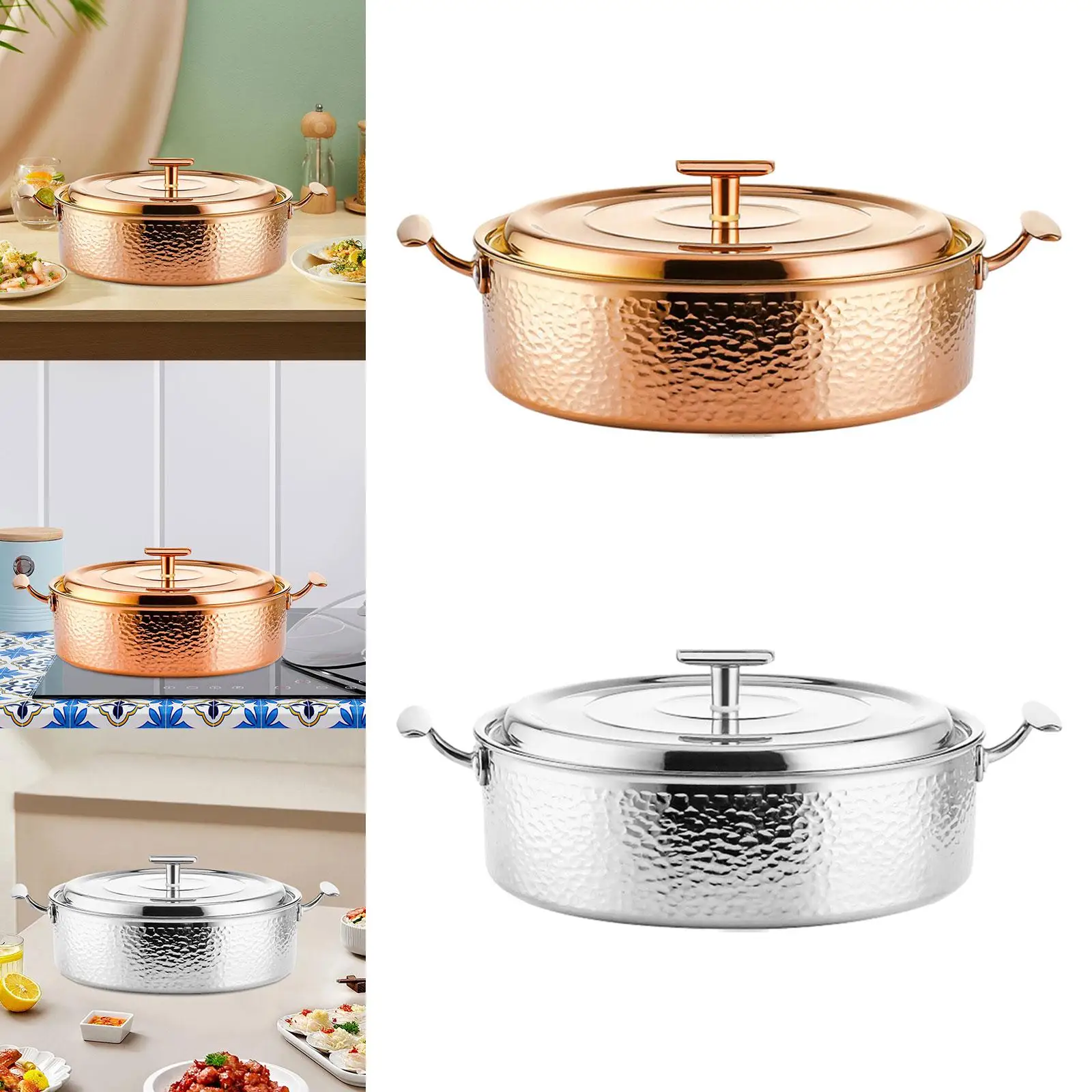 Stainless Steel Hot Pot Portable Shabu Shabu Pot Thickened Stockpot Ramen Pot for Home Family Gathering Holiday Caterers Picnic
Stainless Steel Hot Pot Portable Shabu Shabu Pot Thickened Stockpot Ramen Pot for Home Family Gathering Holiday Caterers Picnic