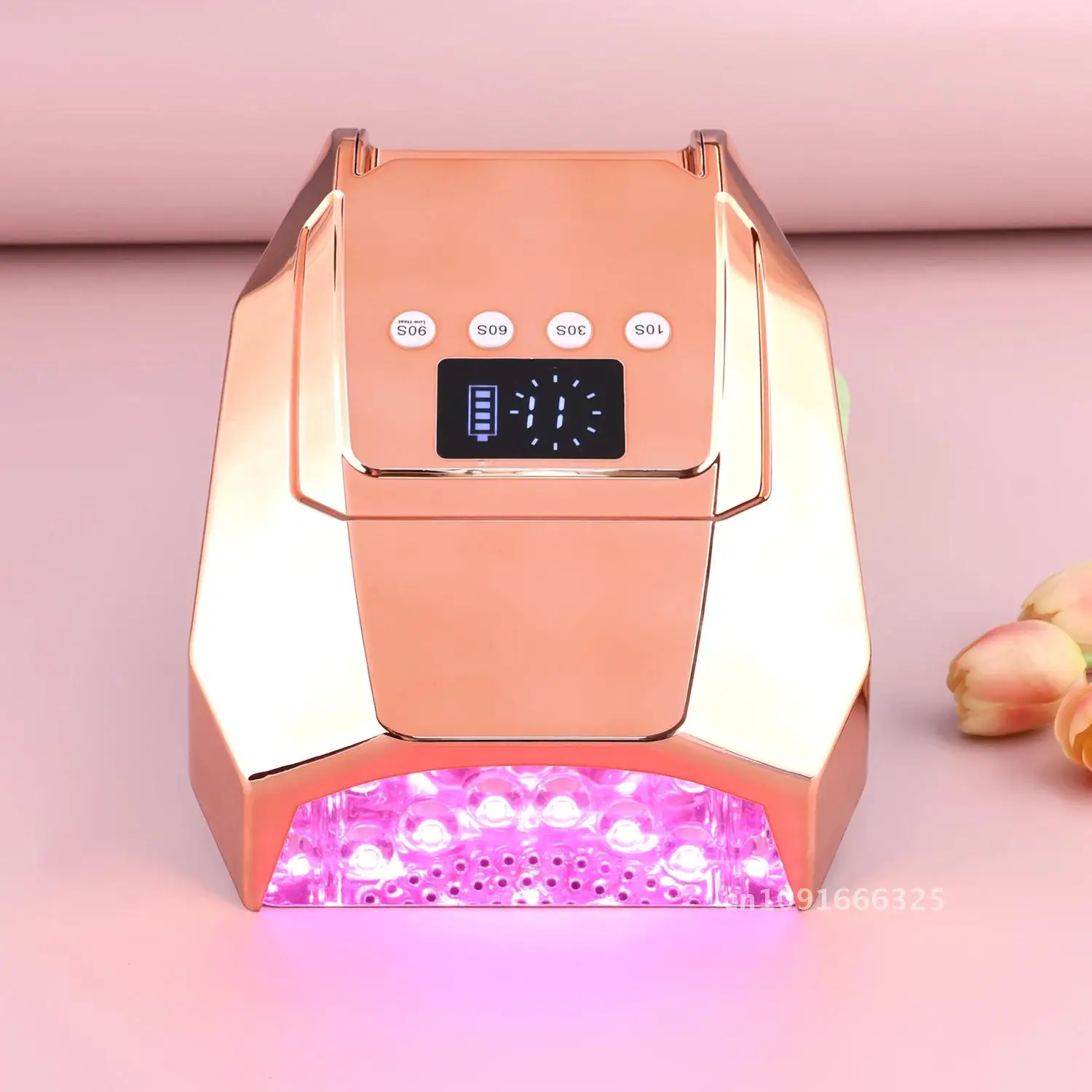 96w Gradient Gold Pro Red Light Cordless LED Curing Lamp Rechargeable Gel Cordless LED Lamp Nail LED UV Nail Battery Cure Lamp
96w Gradient Gold Pro Red Light Cordless LED Curing Lamp Rechargeable Gel Cordless LED Lamp Nail LED UV Nail Battery Cure Lamp