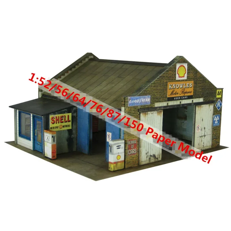 1:87/76/56/64/52/150 Scale Auto Repair Station Paper Model Train Shop Sand Table Model for Paper
1:87/76/56/64/52/150 Scale Auto Repair Station Paper Model Train Shop Sand Table Model for Paper
