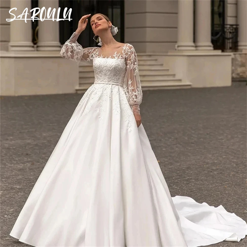 Unique Floral Lace Wedding Dress, Tulle Ethereal White Bridal Dress, Elegant Fairy Wedding Dress, Exquisite Puff Sleeves Custom
Unique Floral Lace Wedding Dress, Tulle Ethereal White Bridal Dress, Elegant Fairy Wedding Dress, Exquisite Puff Sleeves Custom