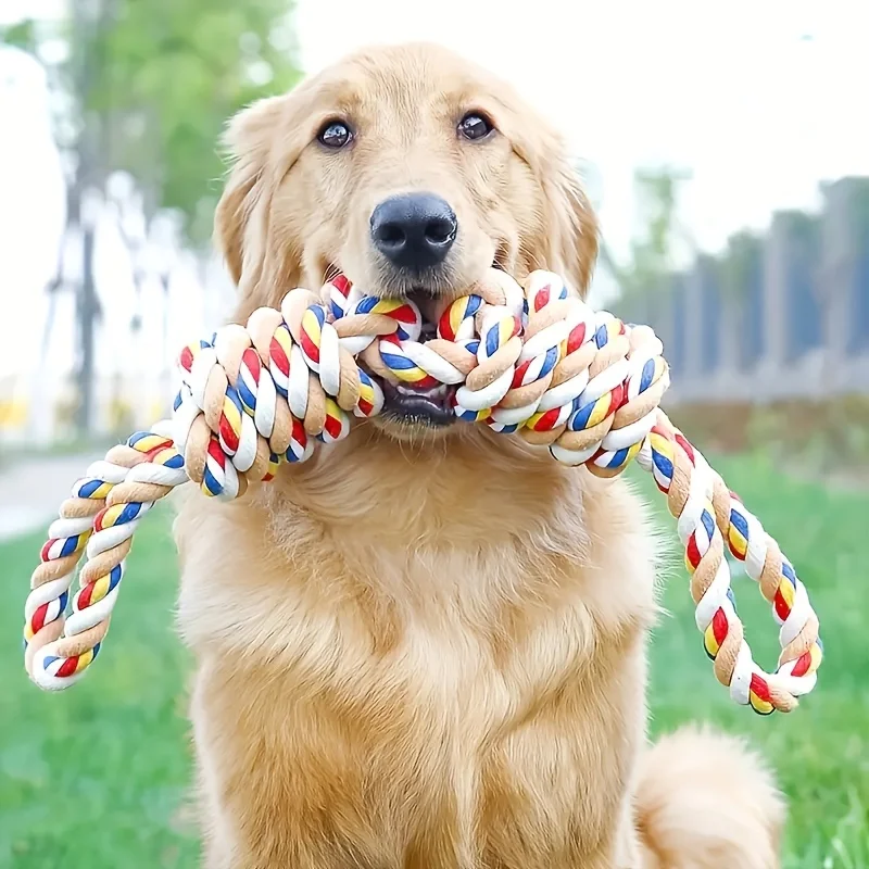 40-45cm Durable Teeth-Cleaning Rope Toy for Dogs - Pet Interactive Chewing and Play Toys Tug Dog Toy for Puppy Training
40-45cm Durable Teeth-Cleaning Rope Toy for Dogs - Pet Interactive Chewing and Play Toys Tug Dog Toy for Puppy Training