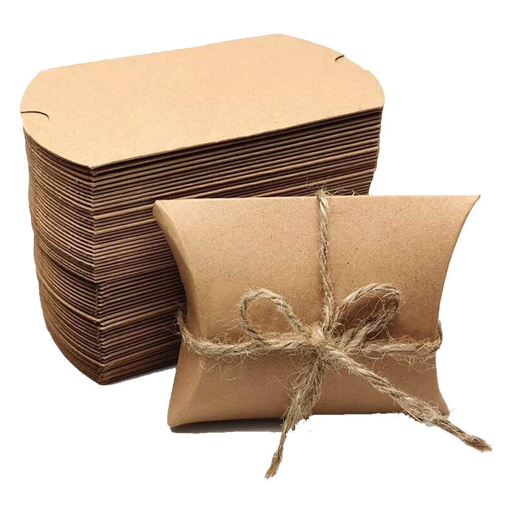 50pcs Kraft Black White Paper Pillow Box For Jewelry Candy Gift Wedding Favor Small Business Packaging Supplies Material bolsos
50pcs Kraft Black White Paper Pillow Box For Jewelry Candy Gift Wedding Favor Small Business Packaging Supplies Material bolsos