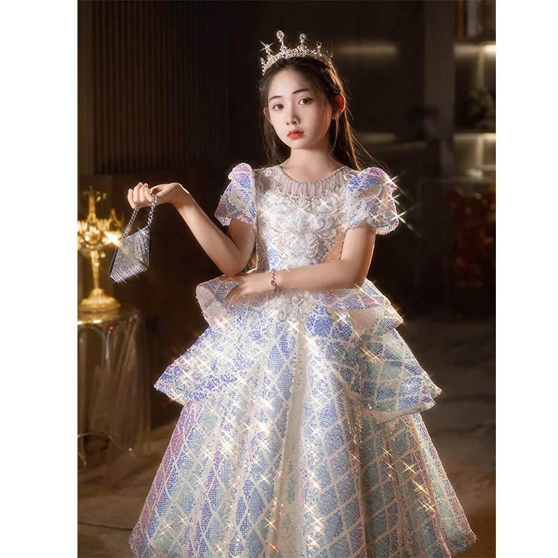 Spring Girls' Dress Princess Dress Light Luxury Niche High-end Host Children's Sequin Catwalk Piano Table Costume
Spring Girls' Dress Princess Dress Light Luxury Niche High-end Host Children's Sequin Catwalk Piano Table Costume