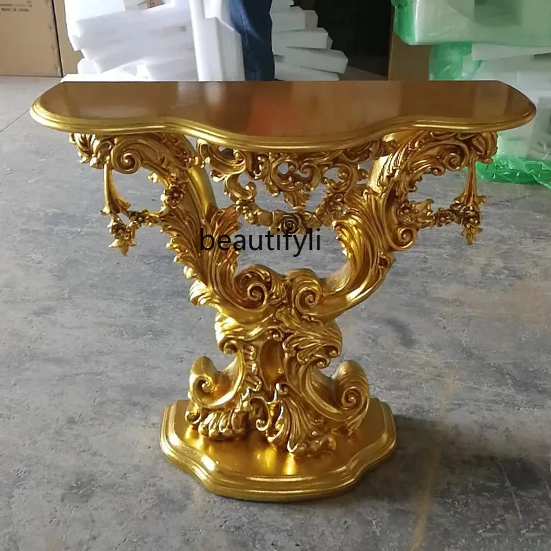 Cy56 European-style entrance table semi-round, American-style luxury end-view table decoration foyer entrance table
Cy56 European-style entrance table semi-round, American-style luxury end-view table decoration foyer entrance table