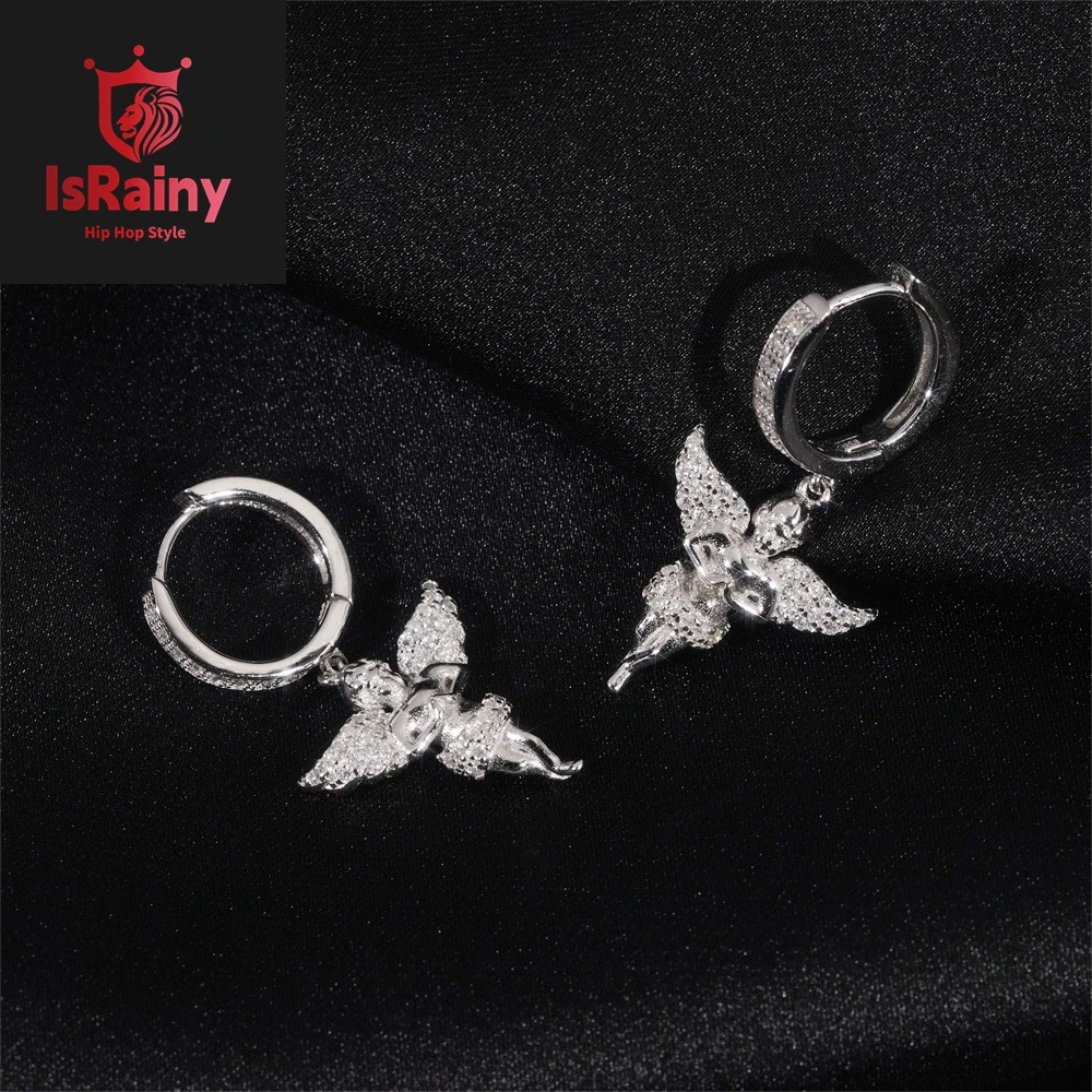 IsRainy Hip Hop Rock VVS1 D Real GRA Moissanite Drop Earrings 925 Sterling Silver Angel Drop Fine Jewelry Diamonds Pass Test
IsRainy Hip Hop Rock VVS1 D Real GRA Moissanite Drop Earrings 925 Sterling Silver Angel Drop Fine Jewelry Diamonds Pass Test