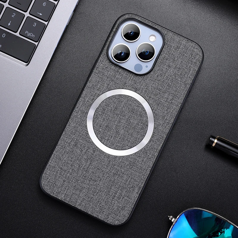For iPhone 16 Pro Max,16 Pro ,16 Plus Case Magnetic TPU +PC Anti-slip Woven Textile Cloth Pattern Cover for iPhone16
For iPhone 16 Pro Max,16 Pro ,16 Plus Case Magnetic TPU +PC Anti-slip Woven Textile Cloth Pattern Cover for iPhone16