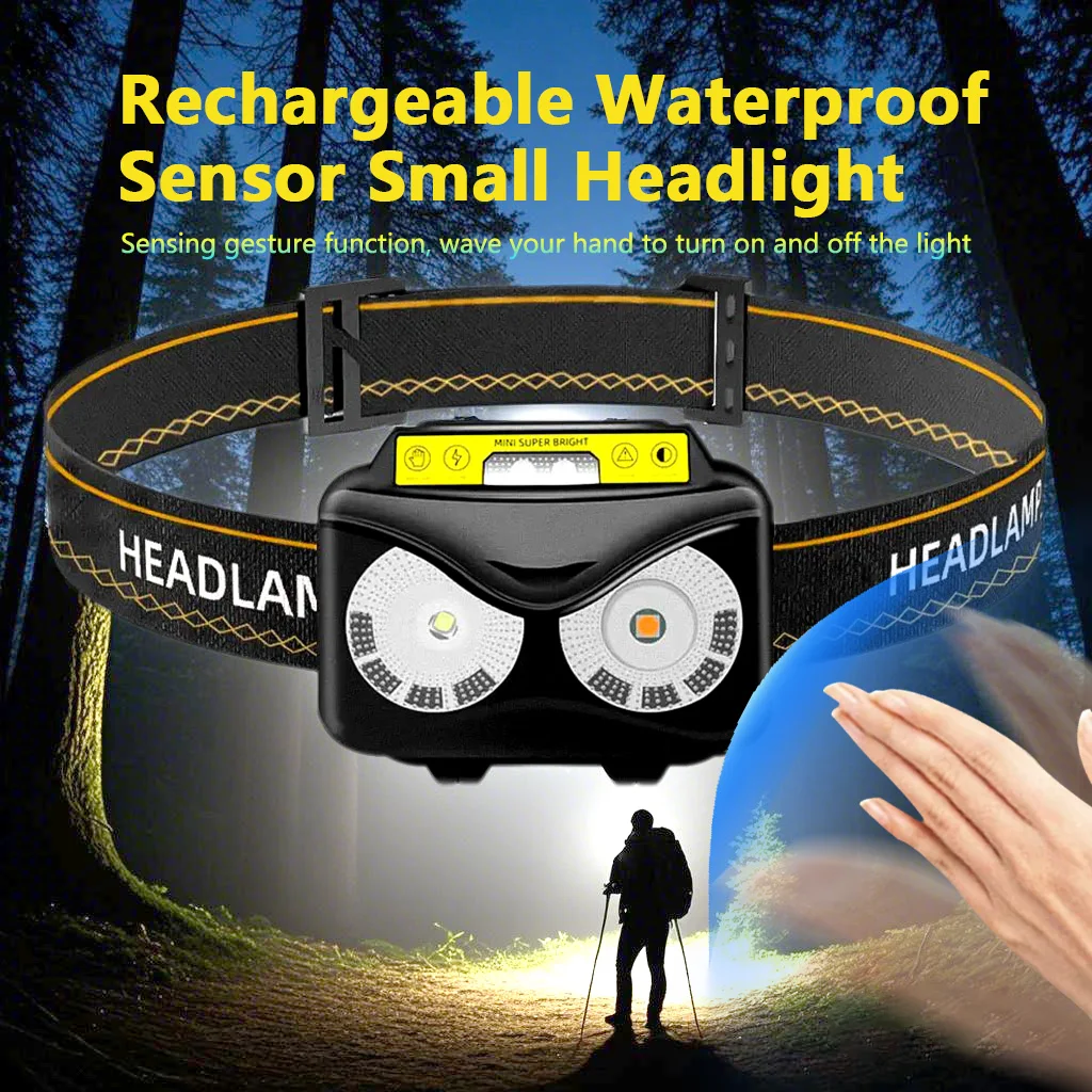 Strong light Headlamp USB rechargeable motion sensor headlight lightweight outdoor camping running hiking headlight Waterproof
Strong light Headlamp USB rechargeable motion sensor headlight lightweight outdoor camping running hiking headlight Waterproof