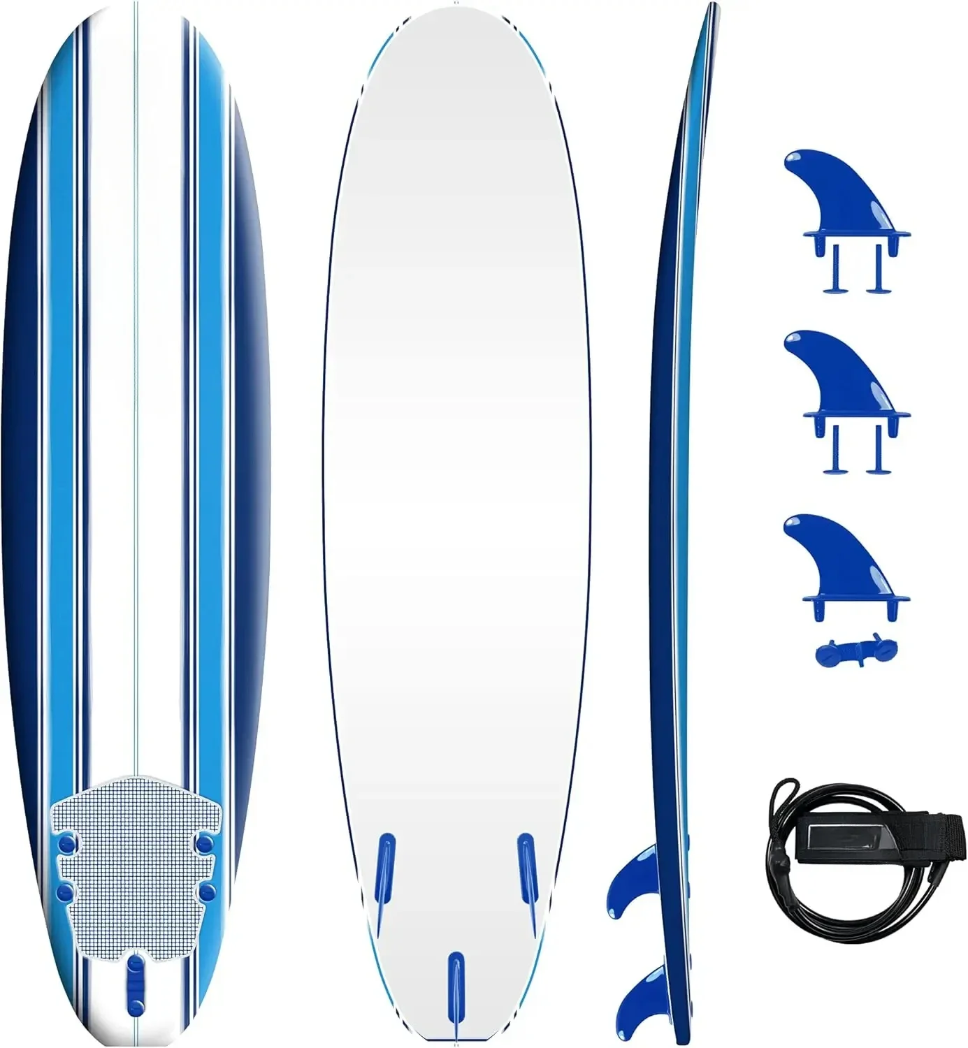 Foam 7ft Surfboard Surfboard for All Surfing Levels Complete Set Includes Leash and Multiple Fins Heat Laminated
Foam 7ft Surfboard Surfboard for All Surfing Levels Complete Set Includes Leash and Multiple Fins Heat Laminated
