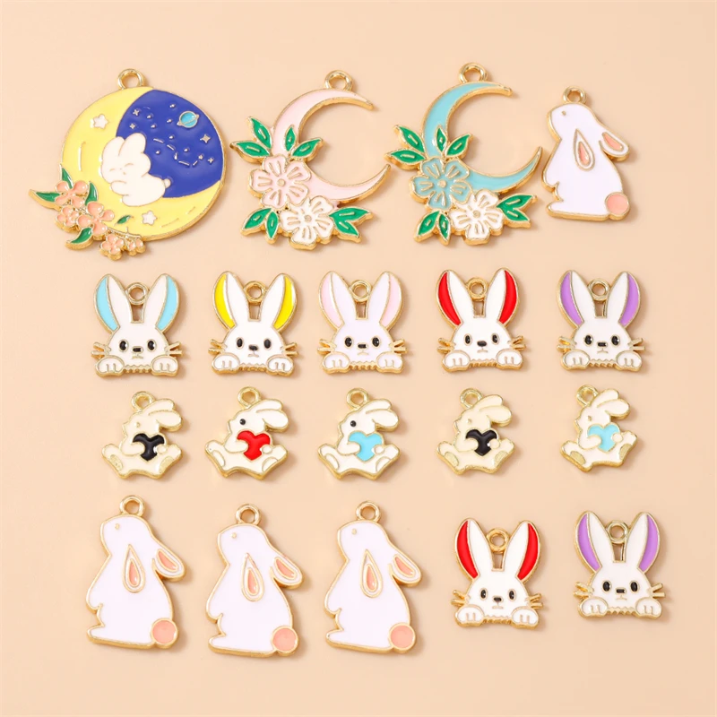 20pcs Mix Cartoon Enamel Animal Rabbit Charms Pendants for Jewelry Making Necklaces Earrings Bracelets DIY Crafts Accessories
20pcs Mix Cartoon Enamel Animal Rabbit Charms Pendants for Jewelry Making Necklaces Earrings Bracelets DIY Crafts Accessories