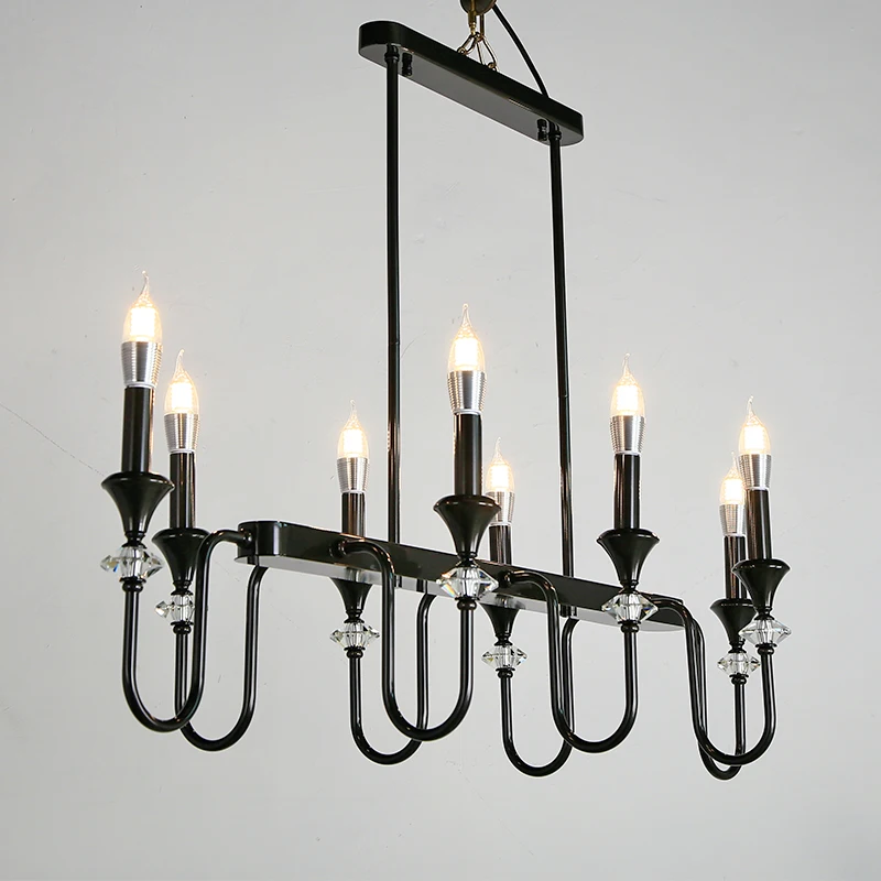 Black American light luxury medieval Nanyang style tea room restaurant long lamp
Black American light luxury medieval Nanyang style tea room restaurant long lamp