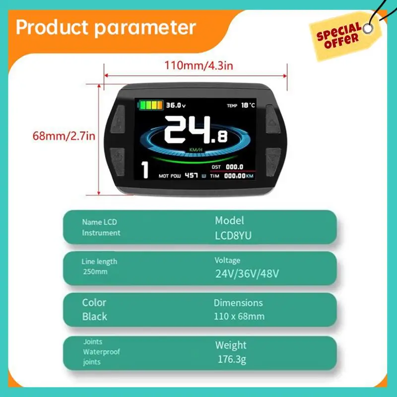 -ABHW 36V/48V Electric Sine Wave Controller Set LCD Colorful Screen Instrument Smart Display Scooter Controller
-ABHW 36V/48V Electric Sine Wave Controller Set LCD Colorful Screen Instrument Smart Display Scooter Controller