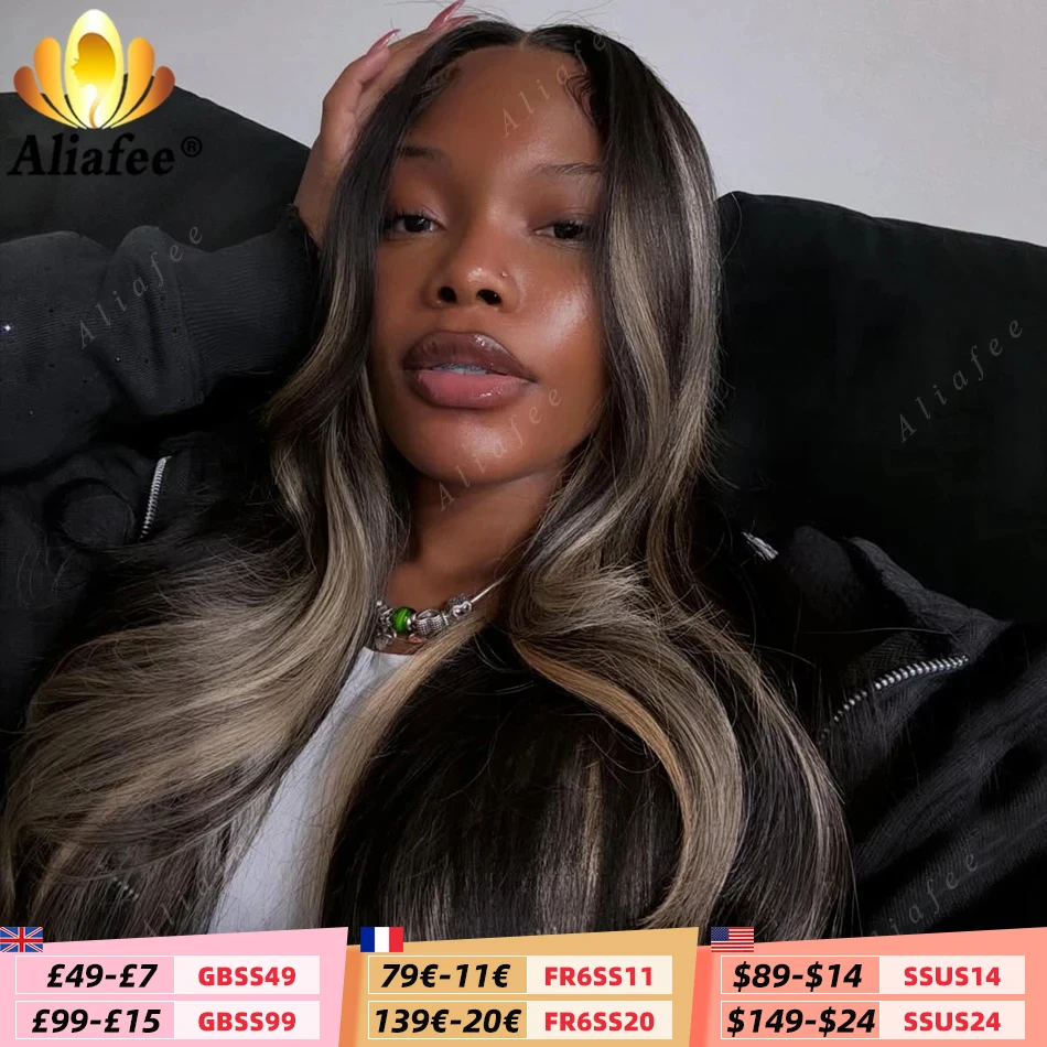 13x6 Transparent Lace Frontal Wig Highlight Natural Black With Silver Grey Honey Blonde Body Wave Full Density Human Hair Wigs
13x6 Transparent Lace Frontal Wig Highlight Natural Black With Silver Grey Honey Blonde Body Wave Full Density Human Hair Wigs