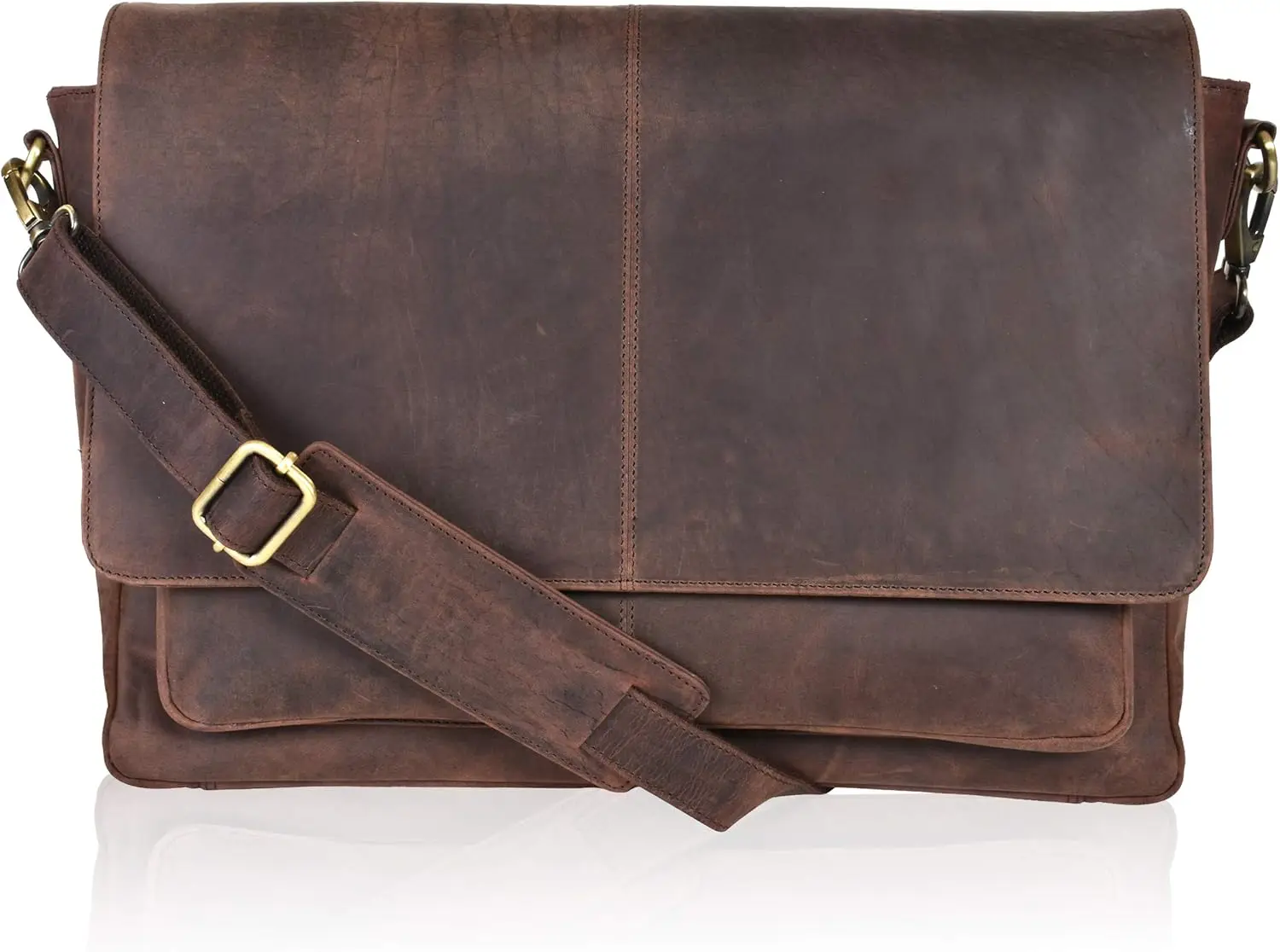 Oak Leather Messenger Bag for Men and Women - Adjustable Laptop Briefcase for College and Office
Oak Leather Messenger Bag for Men and Women - Adjustable Laptop Briefcase for College and Office