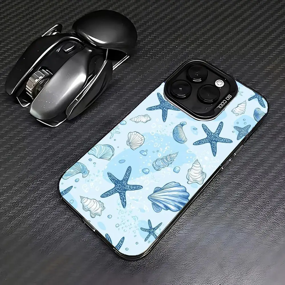 Blue starfish shell design phone case for iPhone 16 15 14 13 12 11 Pro/ Max/Plus shock-proof rear cover anti-fingerprint
Blue starfish shell design phone case for iPhone 16 15 14 13 12 11 Pro/ Max/Plus shock-proof rear cover anti-fingerprint