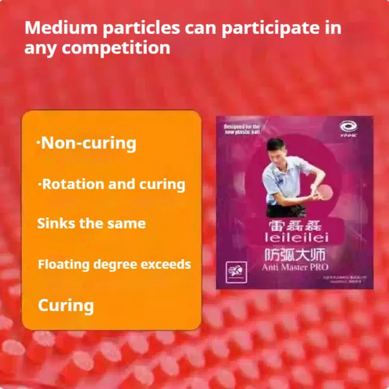 YINHE Lei Leilei Anti Master PRO Table Tennis Rubber Deep Cured/Uncured Long Pips OX Medium Particles Weird Ping-pong Rubber
YINHE Lei Leilei Anti Master PRO Table Tennis Rubber Deep Cured/Uncured Long Pips OX Medium Particles Weird Ping-pong Rubber