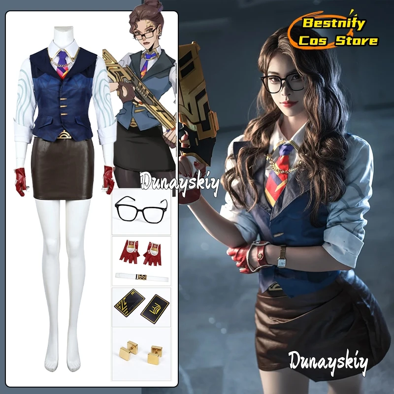 CosplayAnime Game Valorant Chamber Cosplay Costume Women Short Skirt Vest Shirt Set Chamber Role-playing Women's Dresses suit XS
CosplayAnime Game Valorant Chamber Cosplay Costume Women Short Skirt Vest Shirt Set Chamber Role-playing Women's Dresses suit XS