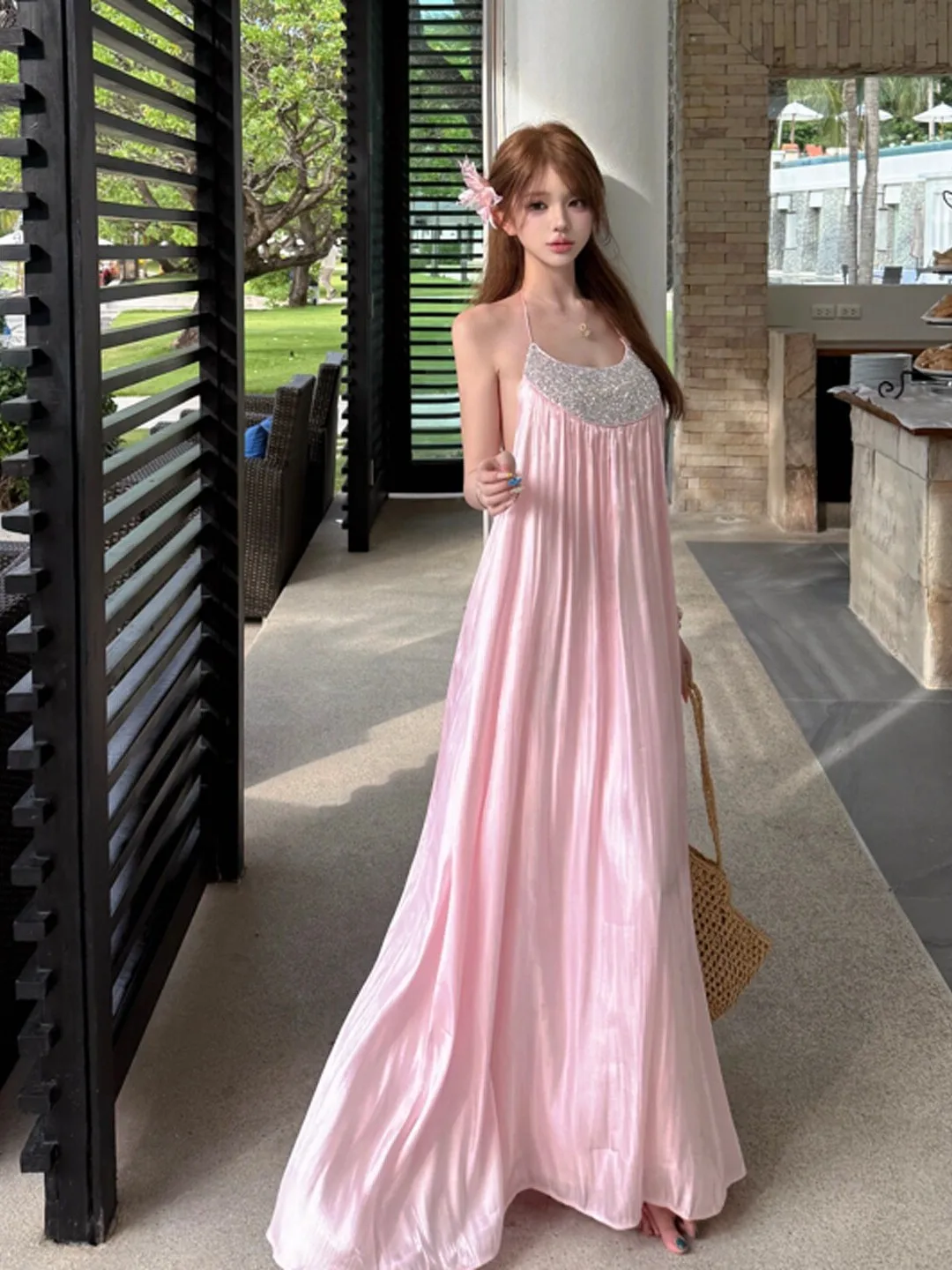 Summer Soft Style Beautiful Unique Loose Strap Dress Beach Long Dress Cotton Material Midi Waist Pure Color No Sleeve Women's...
Summer Soft Style Beautiful Unique Loose Strap Dress Beach Long Dress Cotton Material Midi Waist Pure Color No Sleeve Women's...