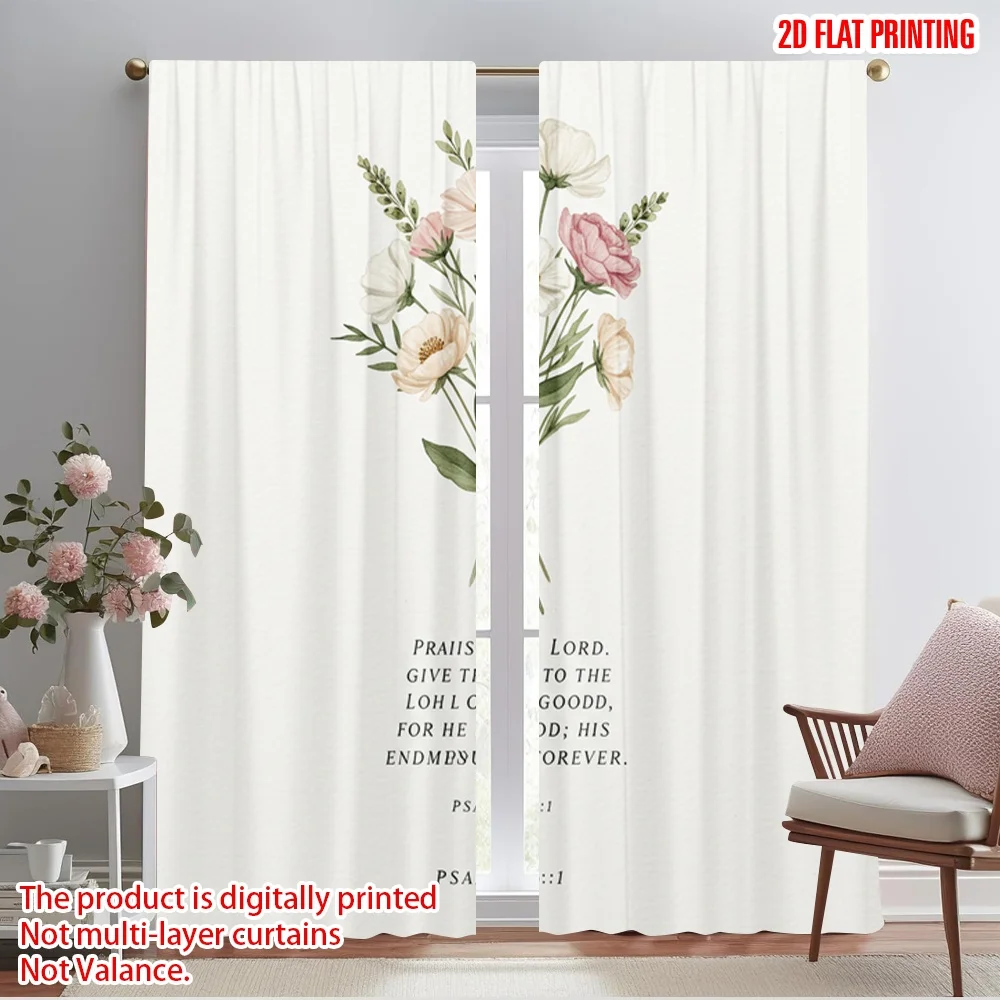 2pcs 2D flat printing Curtains Floral Botanical Psalm Fabric Without Electricity Festive Wall Decor Perfect for Wall art Party
2pcs 2D flat printing Curtains Floral Botanical Psalm Fabric Without Electricity Festive Wall Decor Perfect for Wall art Party