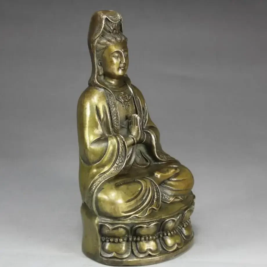 Copper Statue Pure Bronze Hand-made Guanyin, Bronze Guanyin Temple Guanyin Bodhisattva Statue, Decorative Household Accessori
Copper Statue Pure Bronze Hand-made Guanyin, Bronze Guanyin Temple Guanyin Bodhisattva Statue, Decorative Household Accessori