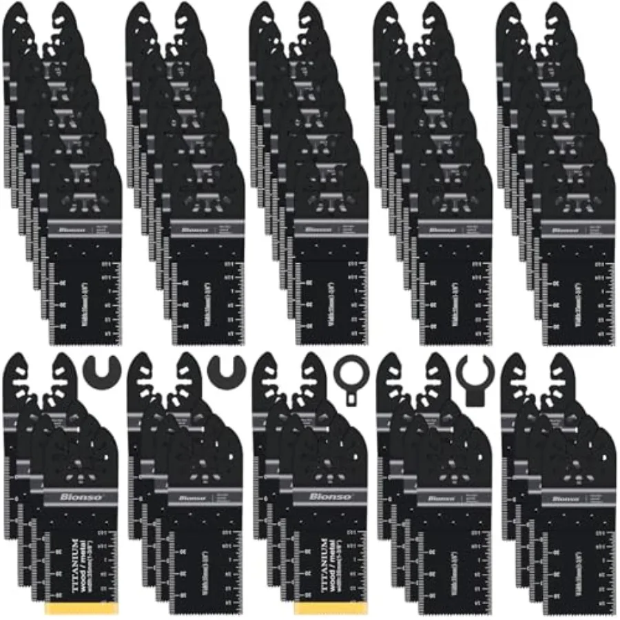 55PCS Oscillating Saw Blades Professional Universal Titanium Multitool Blades for Wood Plastics Metal Cutting Quick Release Mul
55PCS Oscillating Saw Blades Professional Universal Titanium Multitool Blades for Wood Plastics Metal Cutting Quick Release Mul