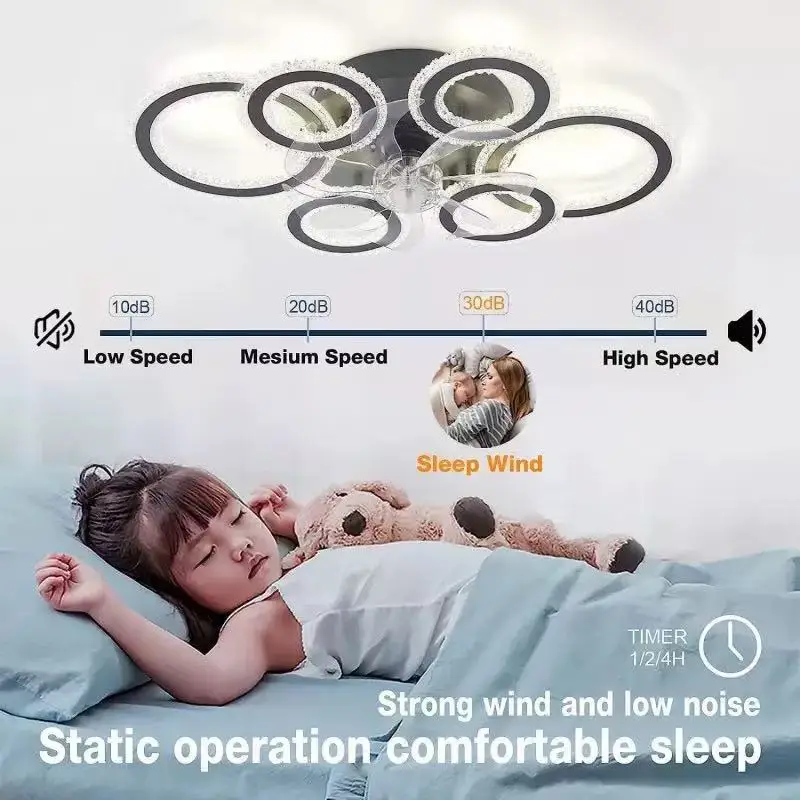 Ceiling Fan with Light Electric Fans Luxury Bedroom LED Lights Invisible Restaurant Remote Cemulti-head Circular Ceiling Lamp
Ceiling Fan with Light Electric Fans Luxury Bedroom LED Lights Invisible Restaurant Remote Cemulti-head Circular Ceiling Lamp