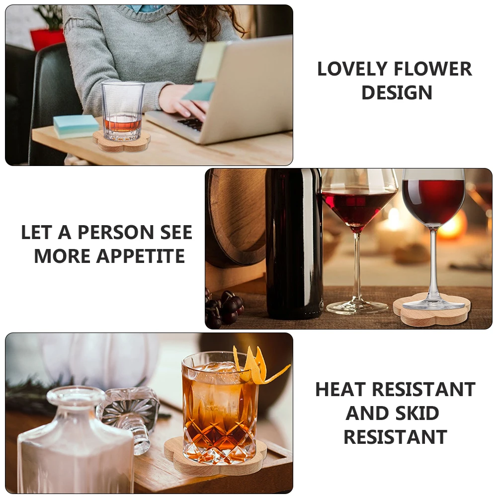 2pcs Flower Shape Wooden Coasters Heat Resistant Table Protection Mat Cup Pad Natural Insulated Bowl Mug Mat Simple Creative
2pcs Flower Shape Wooden Coasters Heat Resistant Table Protection Mat Cup Pad Natural Insulated Bowl Mug Mat Simple Creative