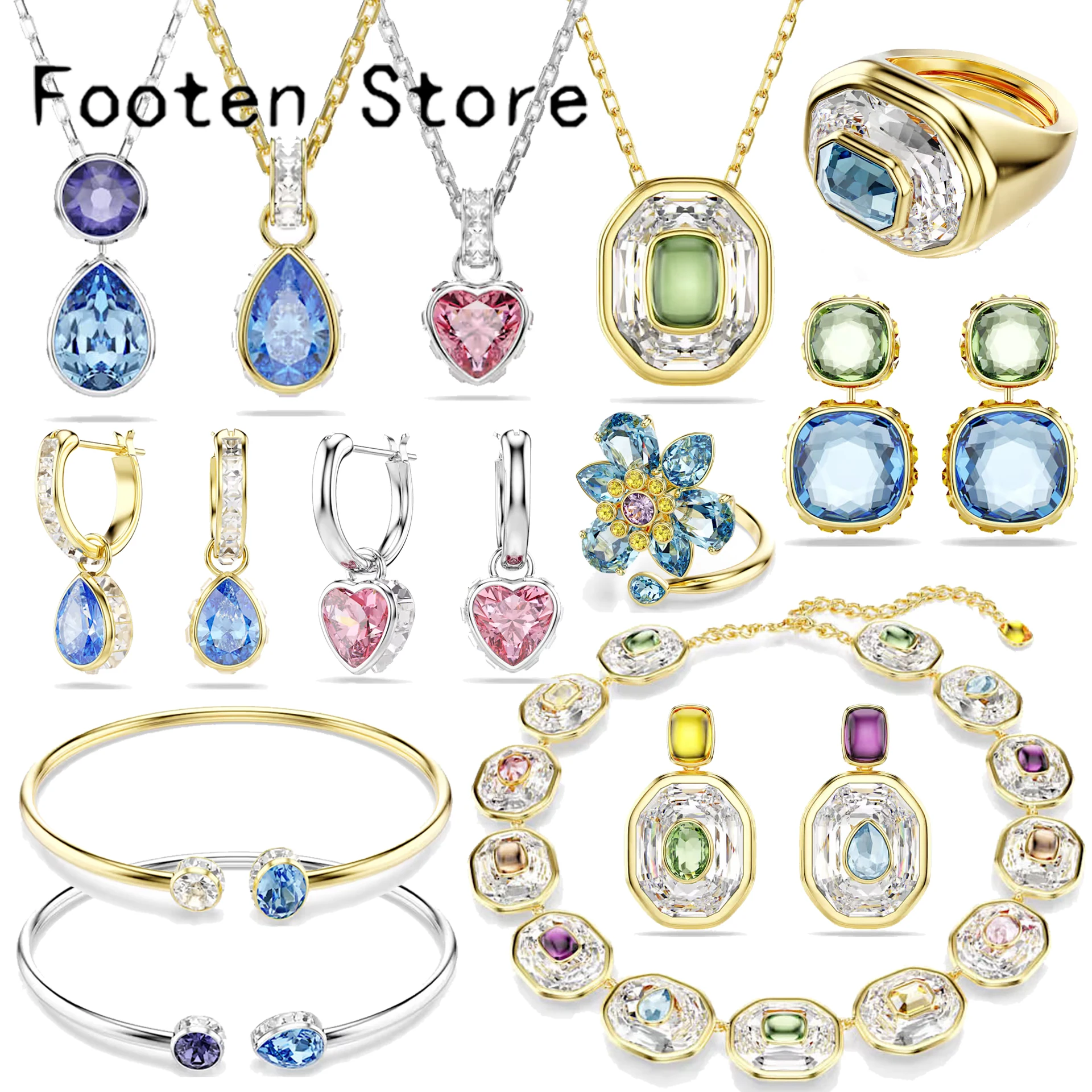 2026 New Trend Luxury Designer Fine Jewelry Set Charm Gold Green Blue Water Drop Crystal Fashion Necklace Ring Earring for Women
2026 New Trend Luxury Designer Fine Jewelry Set Charm Gold Green Blue Water Drop Crystal Fashion Necklace Ring Earring for Women