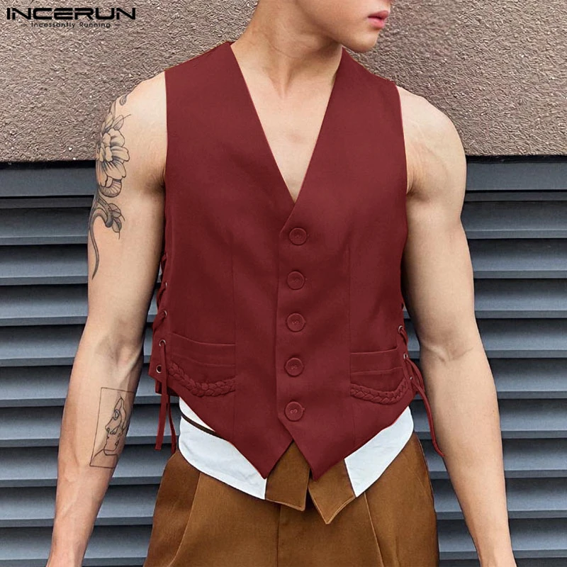 INCERUN Tops 2025 Korean Style Fashion Men's Side Drawstring Design Vests Casual Streetwear Simple Double Pocket Tank Tops S-5XL
INCERUN Tops 2025 Korean Style Fashion Men's Side Drawstring Design Vests Casual Streetwear Simple Double Pocket Tank Tops S-5XL