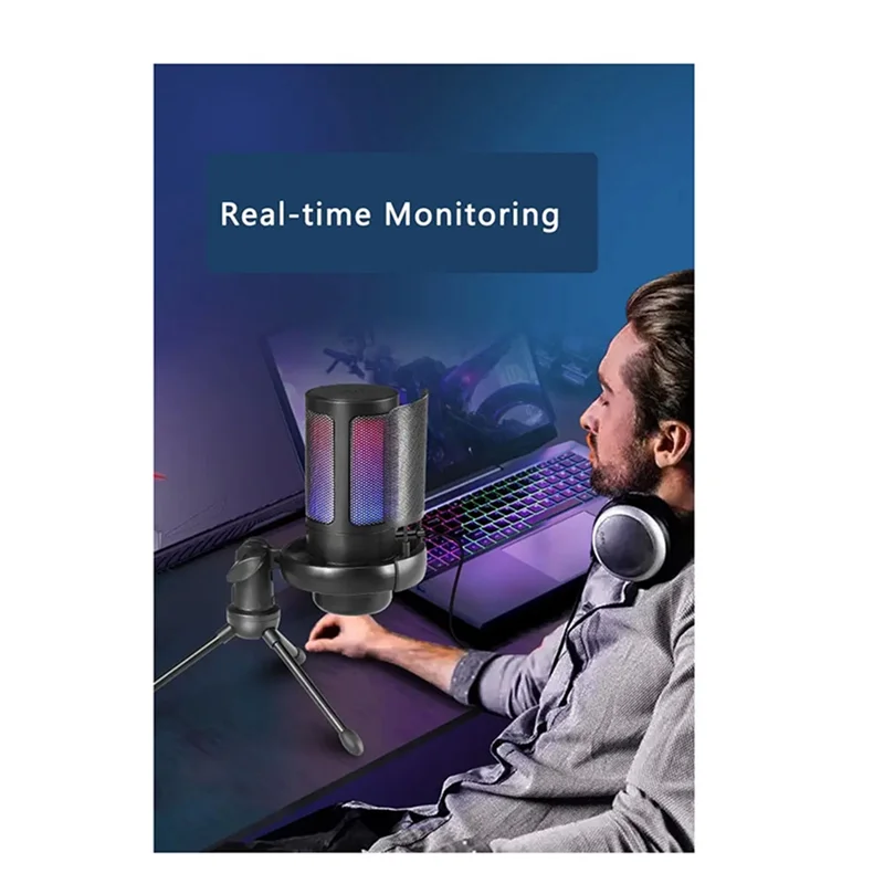 RGB Microphone For PC PS4 PS5 MAC With USB -Filter Shock Mount Gain Control For Recording Live-AU47
RGB Microphone For PC PS4 PS5 MAC With USB -Filter Shock Mount Gain Control For Recording Live-AU47