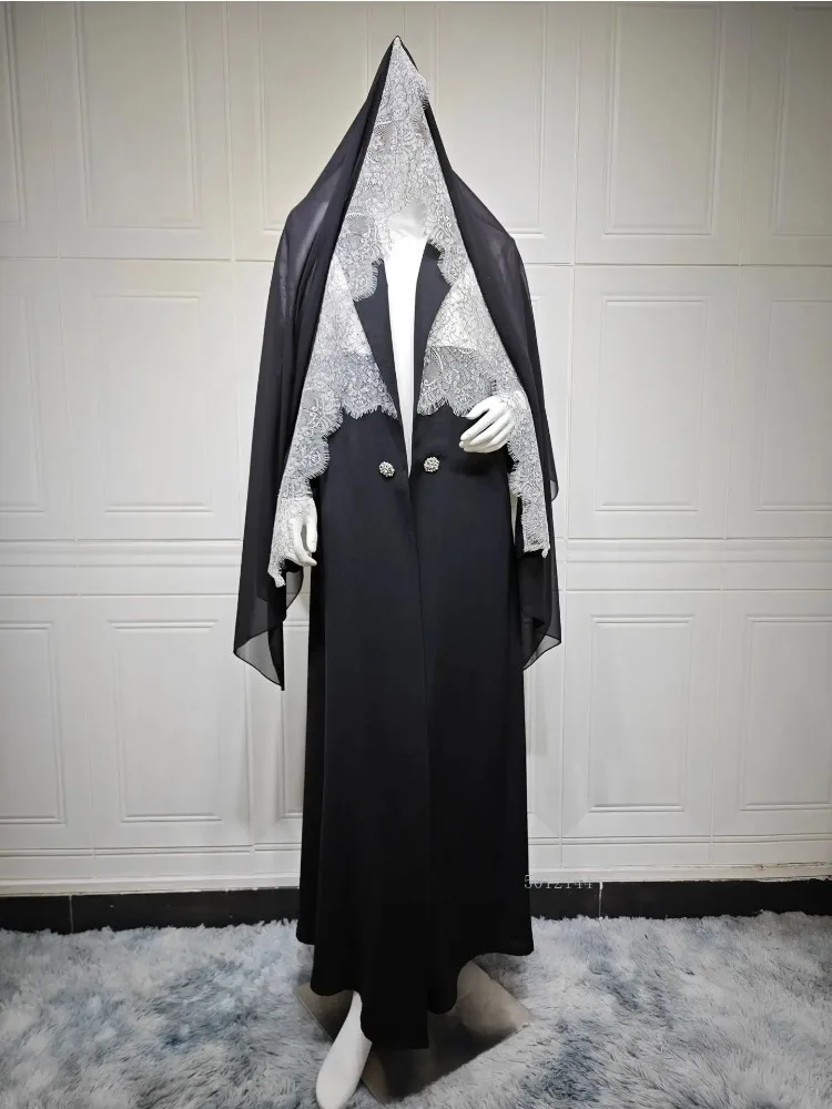 Скромное новое пальто на Ближнем Востоке, кружевной лоскутный шарф, халат с лацканами, открытая Абая с хиджабом, женская одежда, 2026 кимоно
Скромное новое пальто на Ближнем Востоке, кружевной лоскутный шарф, халат с лацканами, открытая Абая с хиджабом, женская одежда, 2026 кимоно