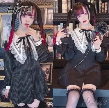 Japanese Cross Embroidery Lace Lapel Top Shirt Shorts Set Women Girls Mine Series Gothic Style Long Sleeve Stripes Shirt Outfits
Japanese Cross Embroidery Lace Lapel Top Shirt Shorts Set Women Girls Mine Series Gothic Style Long Sleeve Stripes Shirt Outfits