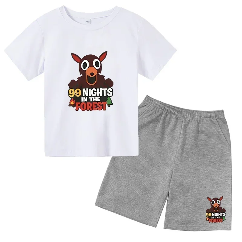 Children's 2-Piece Ensemble T-Shirt with Short Sleeves And Printed Short 99 Nights in the Forest for Kids Aged 3-13 Trendy Outfi
Children's 2-Piece Ensemble T-Shirt with Short Sleeves And Printed Short 99 Nights in the Forest for Kids Aged 3-13 Trendy Outfi