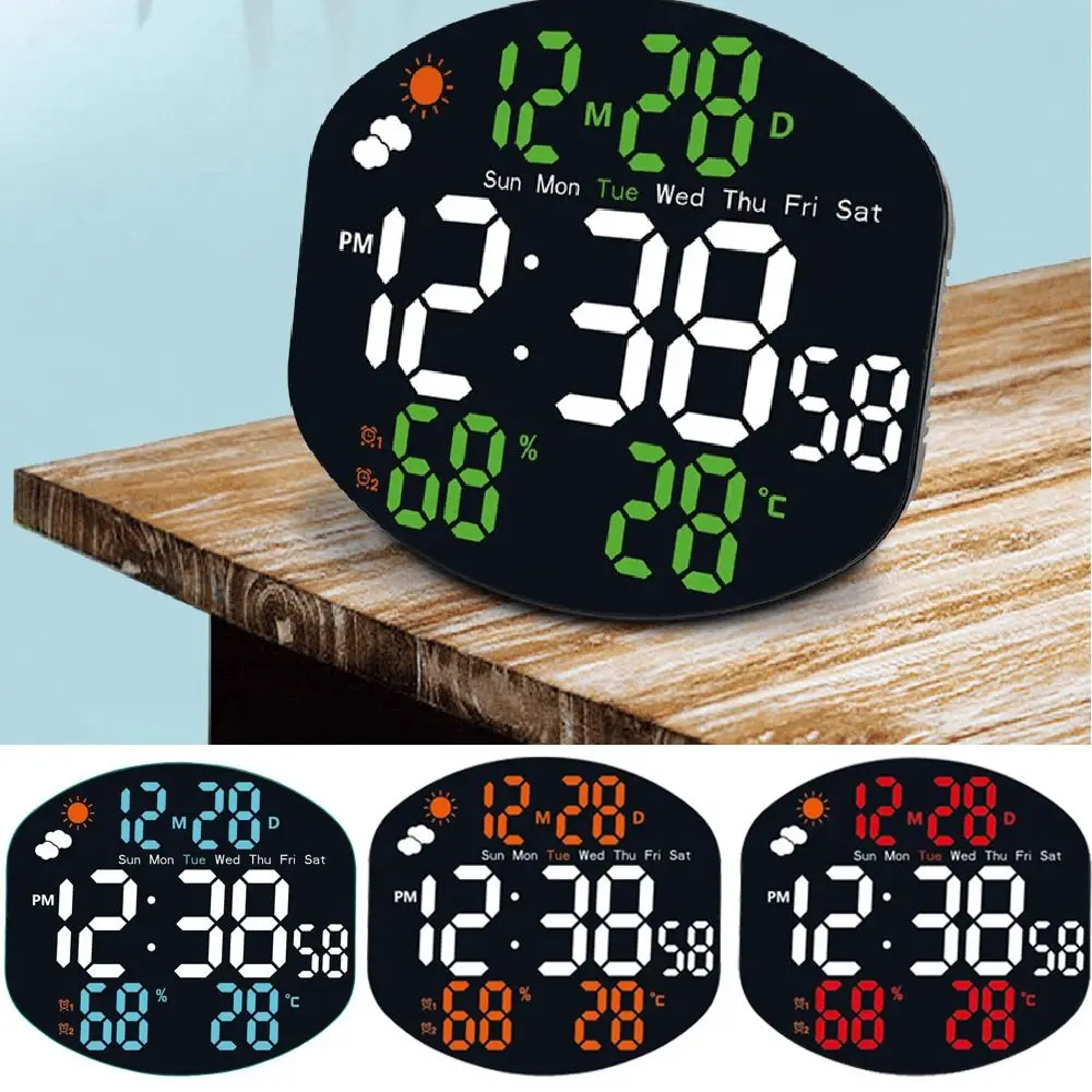 Multi-functional Large Display Digital Clock Mirrored Remote Control LED Wall Clock Standing/Hanging Auto Dimming 
Multi-functional Large Display Digital Clock Mirrored Remote Control LED Wall Clock Standing/Hanging Auto Dimming
