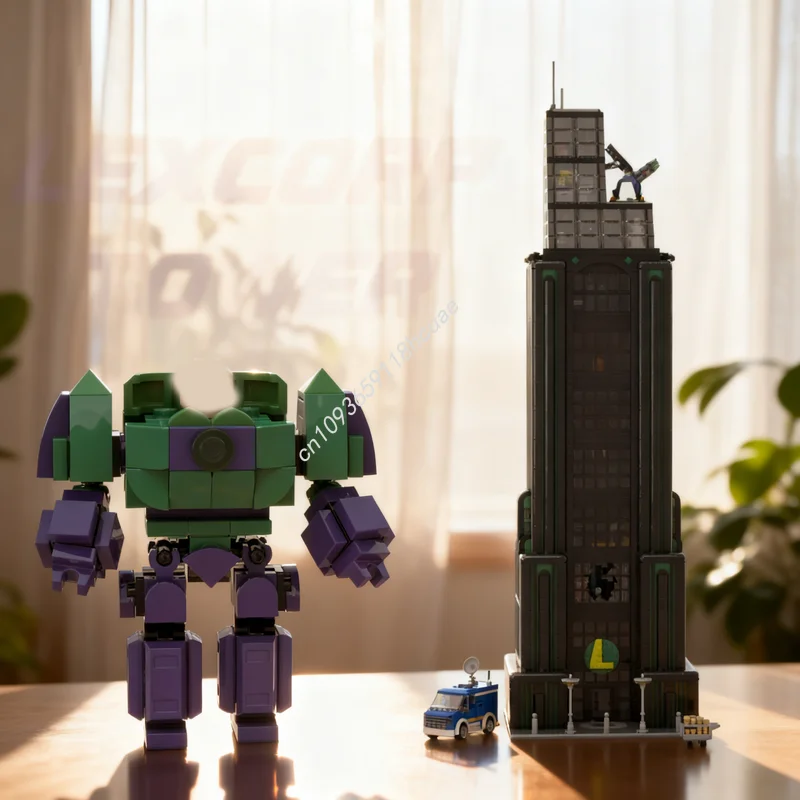 7643 шт. MOC Super Heroes DCD Супермен модульный уличный пейзаж Lexcorp модель башни строительные блоки строительные игрушки Рождественский подарок
7643 шт. MOC Super Heroes DCD Супермен модульный уличный пейзаж Lexcorp модель башни строительные блоки строительные игрушки Рождественский подарок